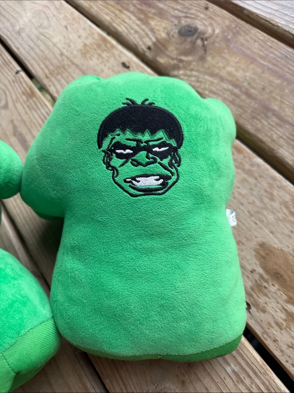 Incredible Hulk Green Plush Green Gloves Smash Hands Big Fists